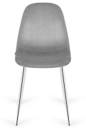 Krzesło tapicerowane GIULIA VELVET GREY SILVER Lugano