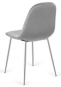 Krzesło tapicerowane GIULIA VELVET GREY SILVER Lugano