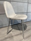 Krzesło tapicerowane GIULIA VELVET GREY SILVER Lugano