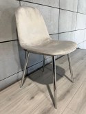 Krzesło tapicerowane GIULIA VELVET GREY SILVER Lugano
