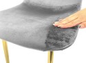 Krzesło tapicerowane GIULIA VELVET GREY SILVER Lugano