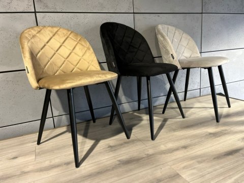 Krzesło tapicerowane GLORIA DIAMOND BEIGE VELVET OUTLET Lugano Krzesło tapicerowane GLORIA DIAMOND BEIGE VELVET OUTLET Lugano