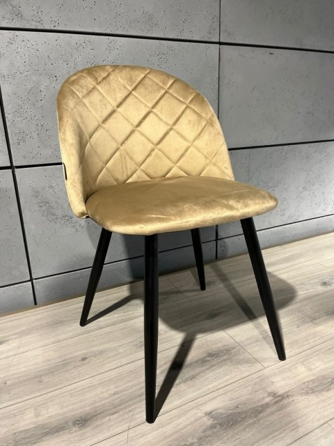 Krzesło tapicerowane GLORIA DIAMOND BEIGE VELVET OUTLET Lugano Krzesło tapicerowane GLORIA DIAMOND BEIGE VELVET OUTLET Lugano