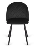 Krzesło tapicerowane GLORIA DIAMOND BLACK VELVET Lugano