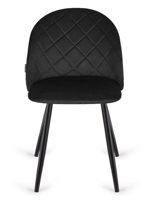Krzesło tapicerowane GLORIA DIAMOND BLACK VELVET Lugano Krzesło tapicerowane GLORIA DIAMOND BLACK VELVET Lugano