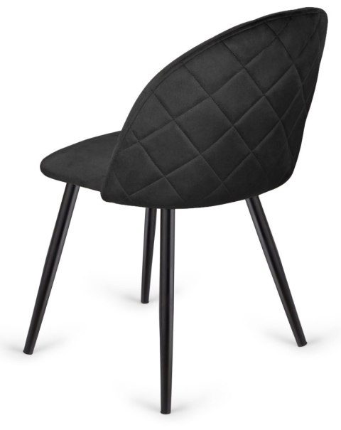Krzesło tapicerowane GLORIA DIAMOND BLACK VELVET Lugano Krzesło tapicerowane GLORIA DIAMOND BLACK VELVET Lugano