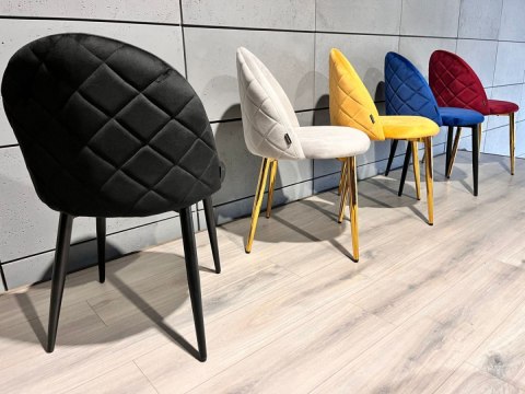 Krzesło tapicerowane GLORIA DIAMOND BLACK VELVET Lugano Krzesło tapicerowane GLORIA DIAMOND BLACK VELVET Lugano