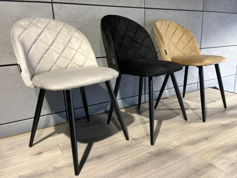 Krzesło tapicerowane GLORIA DIAMOND GREY VELVET Lugano Krzesło tapicerowane GLORIA DIAMOND GREY VELVET Lugano