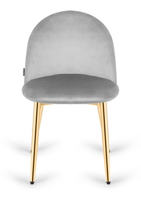 Krzesło tapicerowane GLORIA LIGHT GREY VELVET GOLD Lugano Krzesło tapicerowane GLORIA LIGHT GREY VELVET GOLD Lugano