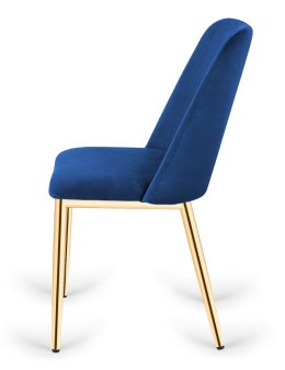 Krzesło tapicerowane GOTI BLUE VELVET GOLD Lugano