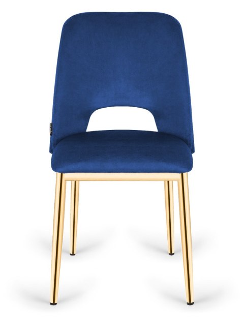 Krzesło tapicerowane GOTI BLUE VELVET GOLD Lugano Krzesło tapicerowane GOTI BLUE VELVET GOLD Lugano