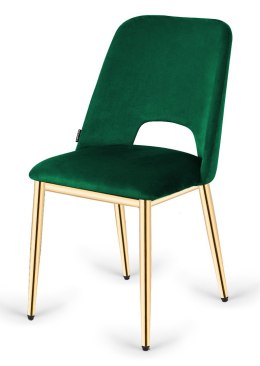Krzesło tapicerowane GOTI GREEN VELVET GOLD Lugano