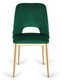 Krzesło tapicerowane GOTI GREEN VELVET GOLD Lugano