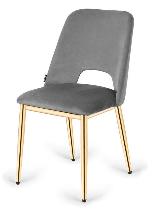 Krzesło tapicerowane GOTI GREY VELVET GOLD Lugano Krzesło tapicerowane GOTI GREY VELVET GOLD Lugano
