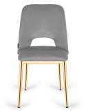 Krzesło tapicerowane GOTI GREY VELVET GOLD Lugano