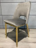 Krzesło tapicerowane GOTI GREY VELVET GOLD Lugano