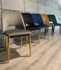 Krzesło tapicerowane GOTI GREY VELVET GOLD Lugano