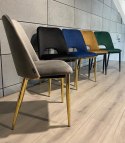 Krzesło tapicerowane GOTI GREY VELVET GOLD Lugano