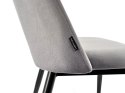 Krzesło tapicerowane GOTI GREY VELVET GOLD Lugano