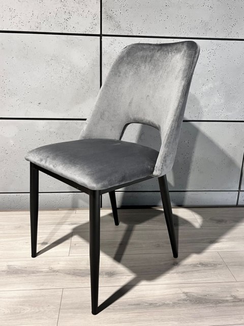 Krzesło tapicerowane GOTI GREY VELVET Lugano Krzesło tapicerowane GOTI GREY VELVET Lugano