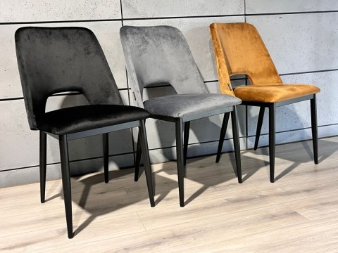 Krzesło tapicerowane GOTI GREY VELVET Lugano Krzesło tapicerowane GOTI GREY VELVET Lugano