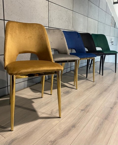 Krzesło tapicerowane GOTI TRUFLE VELVET GOLD Lugano Krzesło tapicerowane GOTI TRUFLE VELVET GOLD Lugano