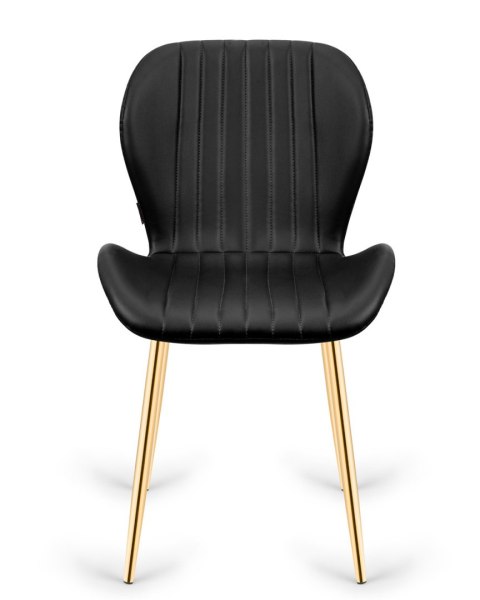 Krzesło tapicerowane MONTI BLACK PU GOLD Lugano Krzesło tapicerowane MONTI BLACK PU GOLD Lugano