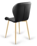 Krzesło tapicerowane MONTI BLACK PU GOLD Lugano