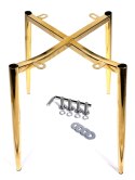 Krzesło tapicerowane MONTI BLACK PU GOLD Lugano