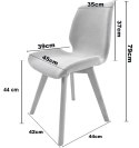 Krzesło tapicerowane SOPHIA FABRIC BLACK Lugano