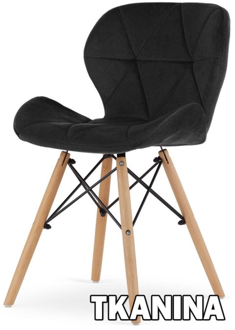 Krzesło tapicerowane VASTO BLACK VELVET Lugano Krzesło tapicerowane VASTO BLACK VELVET Lugano
