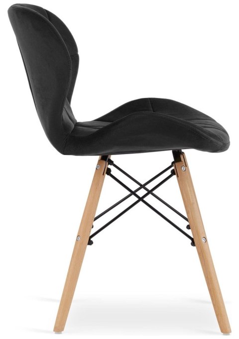 Krzesło tapicerowane VASTO BLACK VELVET Lugano Krzesło tapicerowane VASTO BLACK VELVET Lugano