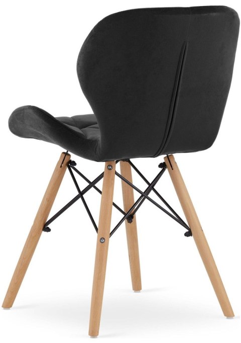Krzesło tapicerowane VASTO BLACK VELVET Lugano Krzesło tapicerowane VASTO BLACK VELVET Lugano
