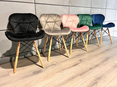 Krzesło tapicerowane VASTO BLACK VELVET Lugano Krzesło tapicerowane VASTO BLACK VELVET Lugano
