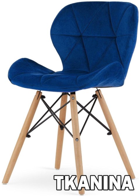 Krzesło tapicerowane VASTO BLUE VELVET Lugano Krzesło tapicerowane VASTO BLUE VELVET Lugano