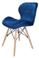 Krzesło tapicerowane VASTO BLUE VELVET Lugano