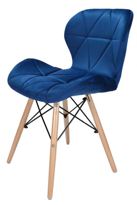Krzesło tapicerowane VASTO BLUE VELVET Lugano Krzesło tapicerowane VASTO BLUE VELVET Lugano