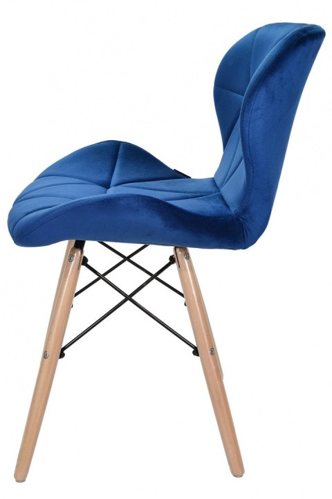 Krzesło tapicerowane VASTO BLUE VELVET Lugano Krzesło tapicerowane VASTO BLUE VELVET Lugano