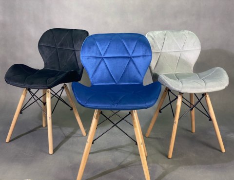 Krzesło tapicerowane VASTO BLUE VELVET Lugano Krzesło tapicerowane VASTO BLUE VELVET Lugano