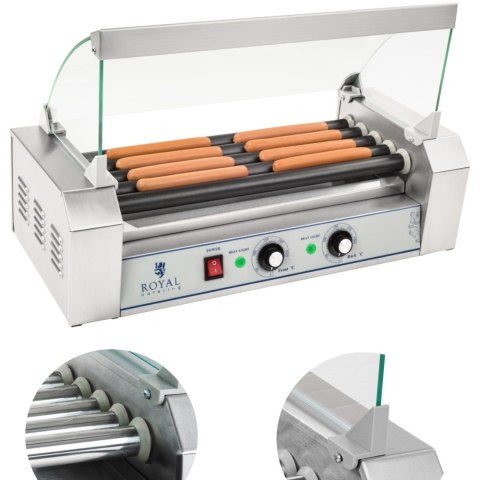Grill rolkowy z szybą Roller grill z rolkami z teflonu 5T Royal Catering