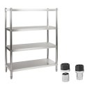 Regał ze stali nierdzewnej gastronomiczny 120x48,5x155cm Royal Catering