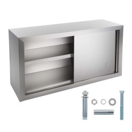 Stalowa szafka ścienna z przesuwanymi drzwiczkami szerokość 120cm Royal Catering