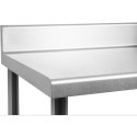 Stół do kuchni blat roboczy ze stali nierdzewnej z rantem i dolną półką 180x60cm Royal Catering