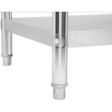 Stół do kuchni blat roboczy ze stali nierdzewnej z rantem i dolną półką 180x60cm Royal Catering