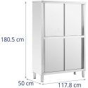 Szafa gastronomiczna magazynowa ze stali nierdzewnej drzwi suwane 180x118x50cm Royal Catering