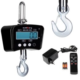 Waga hakowa podwieszana z pilotem do 1 tony 1T LCD czarna Steinberg Systems