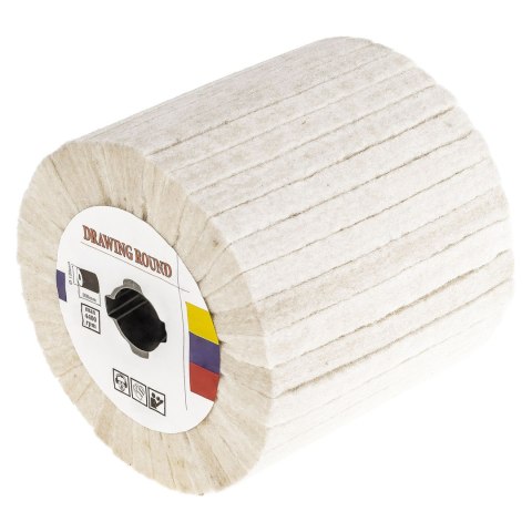 Walec polerski filcowy 110x100mm do satyniarki z bawełny na wysoki połysk MSW