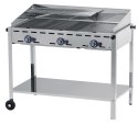Grill gazowy "Green Fire" 3 palniki 17,4kW z osłoną i półką - Hendi 149591 Hendi