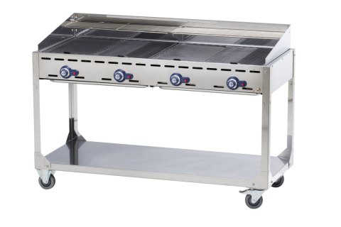 Grill gazowy "Green Fire" 4 palniki 22kW mobilny - Hendi 149614 Hendi