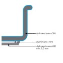 Garnek średni Kitchen Line z pokrywką 9,5 l śr. 280 x 155 mm - Hendi 836408 Hendi